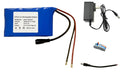 Seasider 24V 2.6Ah Rechargeable Li-ion Battery Pack, Portable Bare Leads Wire Battery with 24V Charger