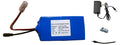 Seasider 24V 10Ah Rechargeable Lithium Battery, DC5521 Plug & Bare Leads Wire Replacement Battery with 24Volt Charger